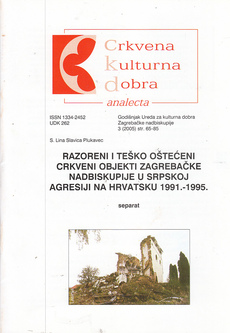 RAZORENI I TEŠKO OŠTEĆENI CRKVENI OBJEKTI ZAGREBAČKE NADBISKUPIJE U SRPSKOJ AGRESIJI NA HRVATSKU 1991.-1995.-0